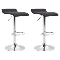 Set 2x Taburetes Dyn V2 en Tela Negro