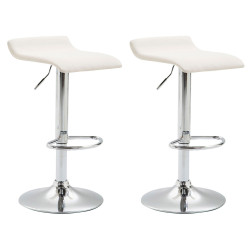 Set 2x Taburetes Dyn V2 en Tela Crema