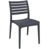 Silla de Jardín Apilable ARES Gris oscuro