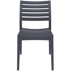 Silla de Jardín Apilable ARES Gris oscuro