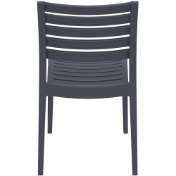 Silla de Jardín Apilable ARES Gris oscuro