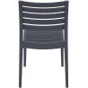 Silla de Jardín Apilable ARES Gris oscuro