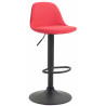 Taburete Kiel Tapizado En Tela Negro,Rojo
