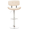 Taburete De Bar Sarnia Nogal/crema