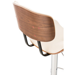 Taburete De Bar Sarnia Nogal/crema