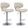 Set De 2 Taburetes Las vegas V2 Crema,Cromado