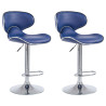 Set De 2 Taburetes Las vegas V2 Azul,Cromado