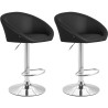 Set 2x Taburete de Bar Miami V2 Negro