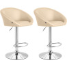 Set 2x Taburete de Bar Miami V2 Crema