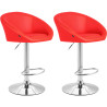 Set 2x Taburete de Bar Miami V2 Rojo