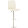 Taburete de Bar Cadiz Acero inoxidable,Crema