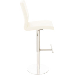 Taburete de Bar Cadiz Acero inoxidable,Crema