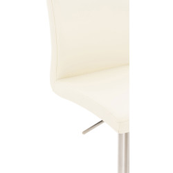 Taburete de Bar Cadiz Acero inoxidable,Crema