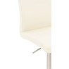 Taburete de Bar Cadiz Acero inoxidable,Crema