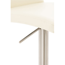 Taburete de Bar Cadiz Acero inoxidable,Crema