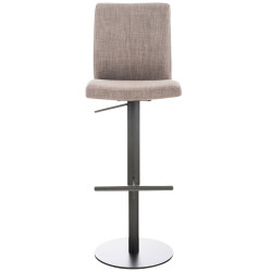 Taburete Cadiz En Tela Negro,Gris