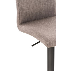 Taburete Cadiz En Tela Negro,Gris