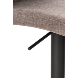 Taburete Cadiz En Tela Negro,Gris