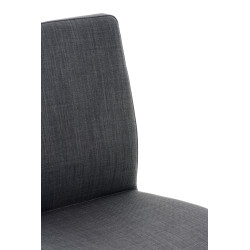 Taburete Cadiz En Tela Negro,Gris oscuro