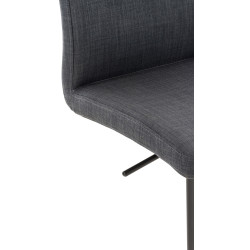 Taburete Cadiz En Tela Negro,Gris oscuro
