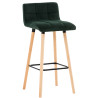 Taburete Lincoln En Terciopelo Verde