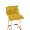 Taburete Lincoln En Terciopelo Amarillo