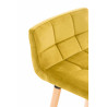 Taburete Lincoln En Terciopelo Amarillo