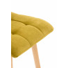 Taburete Lincoln En Terciopelo Amarillo
