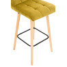 Taburete Lincoln En Terciopelo Amarillo