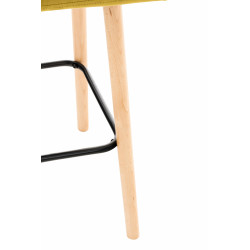 Taburete Lincoln En Terciopelo Amarillo