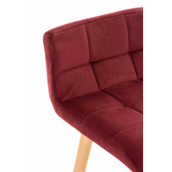Taburete Lincoln En Terciopelo Rojo