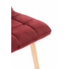 Taburete Lincoln En Terciopelo Rojo