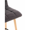 Taburete Lincoln En Terciopelo Gris