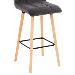 Taburete Lincoln En Terciopelo Gris