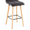 Taburete Lincoln En Terciopelo Gris