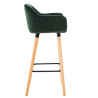 Taburete Grant Tapizado En Terciopelo Verde