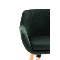 Taburete Grant Tapizado En Terciopelo Verde