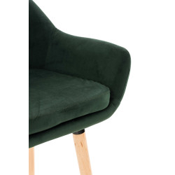 Taburete Grant Tapizado En Terciopelo Verde