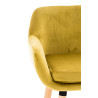 Taburete Grant Tapizado En Terciopelo Amarillo