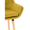 Taburete Grant Tapizado En Terciopelo Amarillo