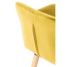 Taburete Grant Tapizado En Terciopelo Amarillo