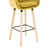 Taburete Grant Tapizado En Terciopelo Amarillo
