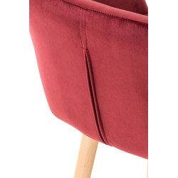 Taburete Grant Tapizado En Terciopelo Rojo