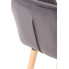 Taburete Grant Tapizado En Terciopelo Gris