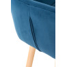 Taburete Grant Tapizado En Terciopelo Azul