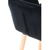 Taburete Grant Tapizado En Terciopelo Negro