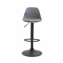 Taburete Kiel Estructura de Plástico & Asiento de Polipiel Negro,Gris