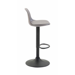 Taburete Kiel Estructura de Plástico & Asiento de Polipiel Negro,Gris
