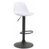 Taburete Kiel Estructura de Plástico & Asiento de Polipiel Negro,Blanco