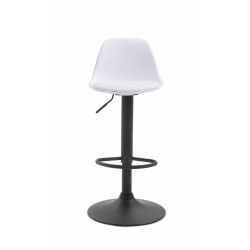 Taburete Kiel Estructura de Plástico & Asiento de Polipiel Negro,Blanco